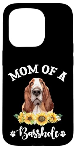 Cute Womens Girls Sunflowers Mom Basset Hound Dog Lover �X�}�z�P�[�X iPhone 15 Pro �p