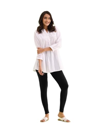 Image of GO COLORS Women Slim Cotton Leggings