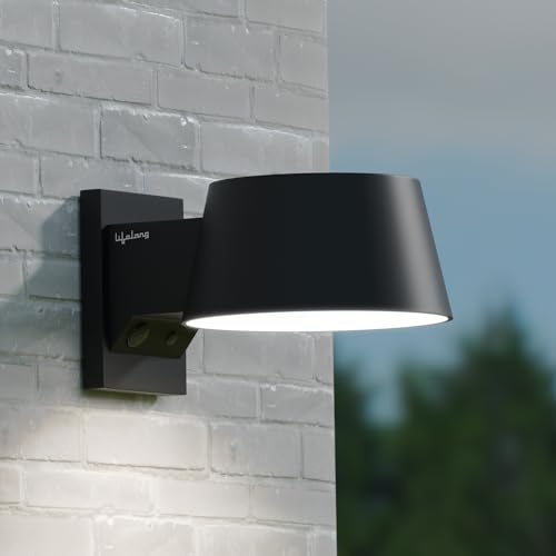 Lifelong Solar Light Outdoor for Home- Solar Panel with LED Light & Upto 10 hrs use - Waterproof Wall Lamp - Motion and Light Sensor - 4 Modes Light (Black)-Acrylonitrile Butadiene Styrene