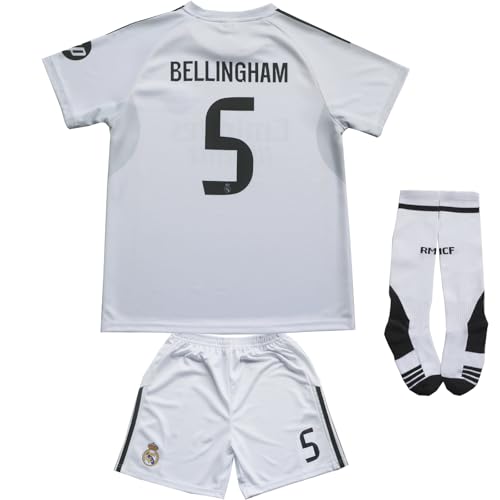 KWFOM Madrid 25/26 Bellingham #5 Home White Kids Soccer