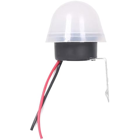 1 Pack AC DC 12V 10A Auto On Off Photocell Light Switch Photoswitch Light Sensor Switch Lighting Dusk to Dawn Sensor for Gardens, Street Lights (Switch 1pcs) Cover