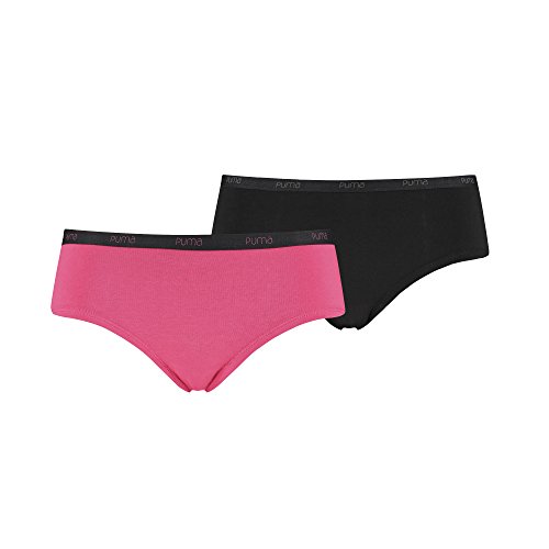 Preisvergleich Produktbild PUMA Damen Unterwäsche Basic Hipster 2P,563009001, Mehrfarbig (Azalea), Gr. L