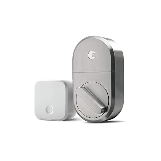 August Smart Lock + Connect Wi-Fi Bridge, Satin Nickel, Works with Alexa, Keyless Home Entry from Anywhere