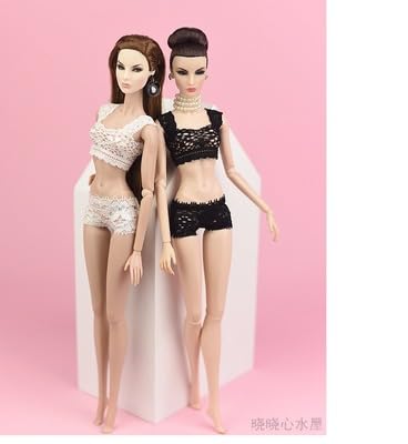 Amazon.co.jp: 1/6ドール用インナー下着2セット,レースブラパンツ リカ