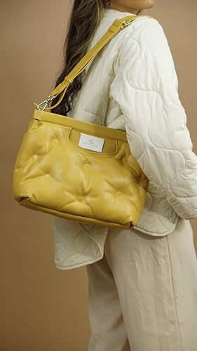 Image of Premium Italian Leather Tote Bag for Women - 100% Genuine Leather Handbag. Crossbody Bag with Detachable Strap