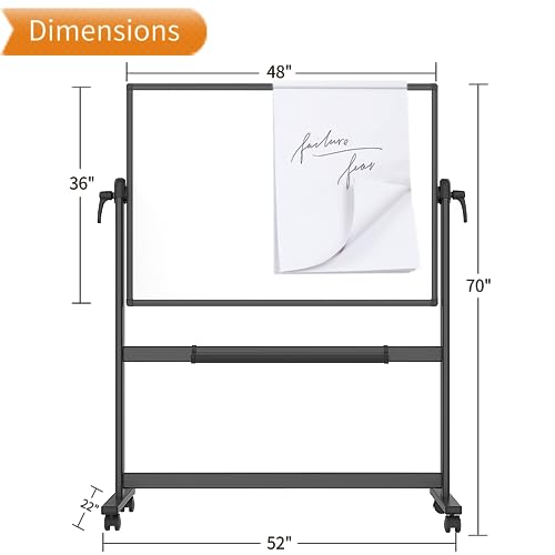 VIZ-PRO Double Sided Magnetic Revolving Mobile Whiteboard, view 2