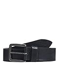 leather belt Jack & Jones Jacvictor Leather Belt Noos Cinturón, Negro (Black Black), 120 (Talla del Fabricante: 105) para Hombre