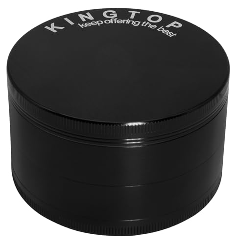 KINGTOP Grinder, Large 3' Spice Grinder (Midnight Black)