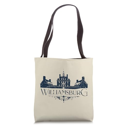 Bolso Tote estilo vintage colonial Williamsburg miniatura 1