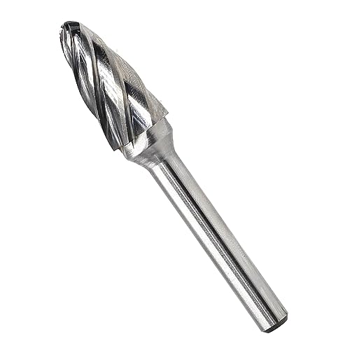 Deruilong 5Pcs Carbide Burrs For Aluminum -Aluma Cut Carbide Rotary Burr Files Set 1/4"(6.35Mm) Shank For Die Grinder Drill,Metal Carving,Polishing,Engraving thumb #5