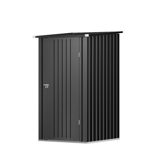 Devoko Abri de jardin en métal 96x98x160 cm, abris de jardin avec toit en appentis, robuste et inoxydable, incluant des gants de...