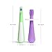 Ubbi Grow with Me Toothbrush Training Set for Babies and Toddlers, Includes One 360° Food-Grade Platinum Silicone and One Soft Bristled Toothbrush, Smoothie Purple and Zest Green