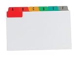  Concord Leitkarten, verstärkt, A-Z, 127 x 76 mm, Weiß mit Reitern, mehrfarbig