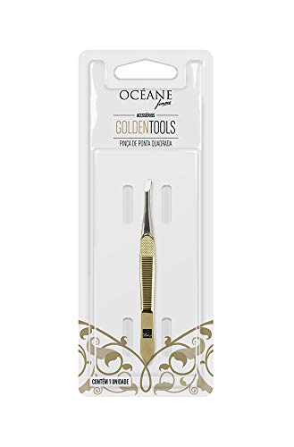 Océane Pinça De Ponta Quadrada Prateado/Dourado