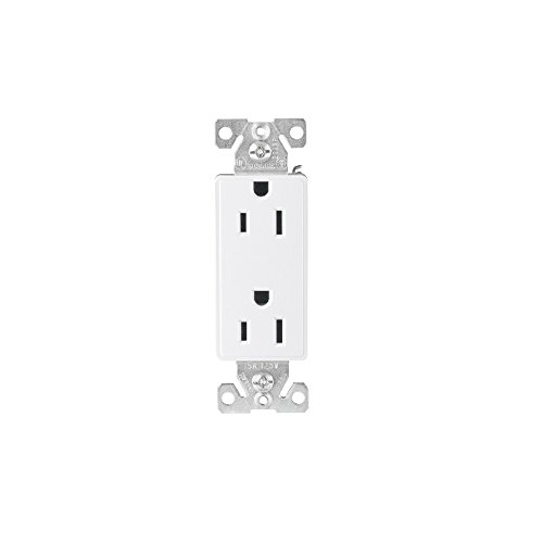 Cooper Wiring 6352W-Bu Receptacle Decorator Duplex 20A 125V 2P3W Back and Side Wire; White (Pack of