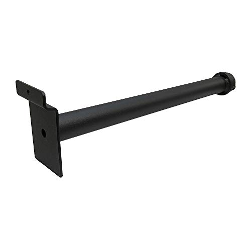 Prolinemax 4431 6 Pc 12 Inch Black Slatwall Pipe Straight Faceout Hook Shelf Support Pipe Line Rack thumb #1