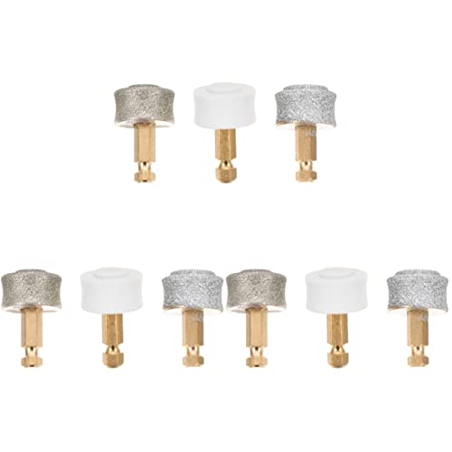 Mipcase 9 Pièces Têtes Argent Pet Dépôt Remplaçable Patte Électrique pour Chien Ponçage Polisseuse Accessoires Pointes de Meulage Tête Roues Roue Outil Fiable Griffe Outils Ongles Pattes