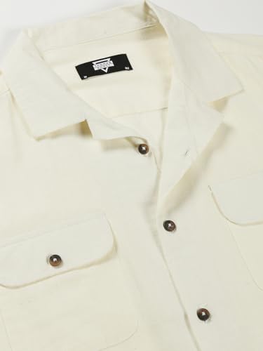 Image of Thomas Scott Men's | Solid | Full Sleeve | Regular Fit | 100% Cotton | Double Flap Pocket | Spread Collar | Casual Shirt