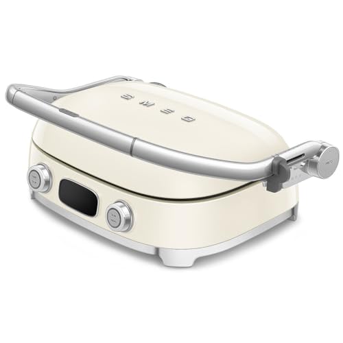 SMEG MGF01 Multi-Use Countertop Electric Grill, with Interch...