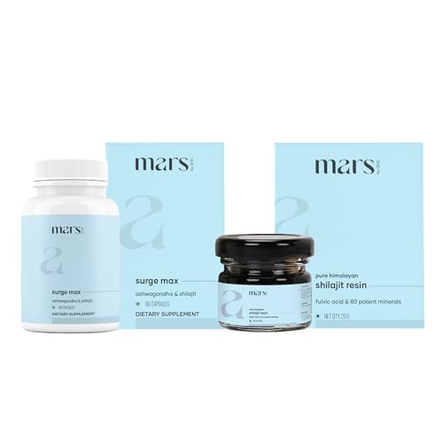 Mars Performance Combo – Shilajit Resin & Surge Max (60 Capsules) Good Health Company- Pack of 1