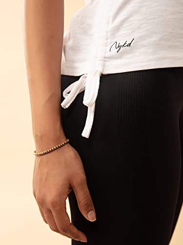 Image of NYKD Everyday Short Sleeves Cotton T-Shirt for Women Stylish Active /Gym Wear - NYAT240