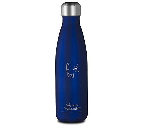 Skudy Edelstahl 17Oz isoliert Kondenswasser Wasserflasche Gratuita mit Muro Doppio Vuoto. Radaufhängung (Blau, 17oz), blau, 500ML