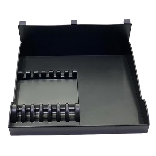 Gcljlmy Barber Tray Salon Organiser, Hair Styling Tool Organiser, Hairdressing Combs, Clips, Scissors Holder for Salon Hairdressing Styles(Black)