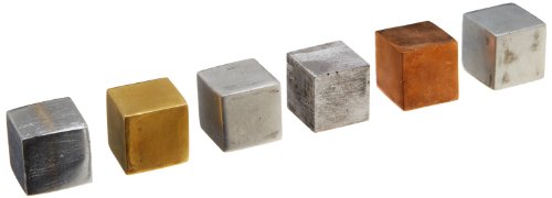 Ajax Scientific Cube 6 pièces Ensemble de métal de densité, 20 mm