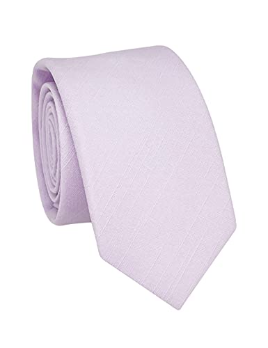 Image of Kebocis Mens Solid Color Cotton Necktie for Men