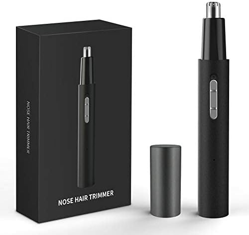 Ear Nose Trimmer, Professional USB Rechargeable Hair Trimmer, Painless for Men and Women, Facial Trimmer, Double Edge Waterproof Blade (Black)