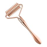 Derma-Roller Microneedling Roller, Gesichtsmassage, Metall Akupunktur-Massagerolle, für Gesicht, Kopfhaut und Körper, effektiv gegen Falten, große Poren, fördert die Durchblutung