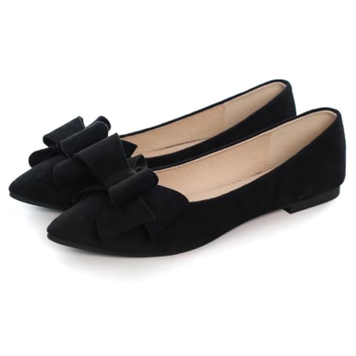 Image of TN TANGNEST Women Fashion Bowknot Flats Comfort Pointed Toe Dress Shoes