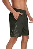 MoFiz Men's Running Shorts Quick Dry Athletic Shorts Breathable Gym Workout Shorts Casual Lightweigh