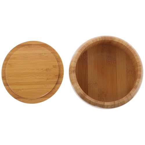 Boîte en bois massif pour pièces de jeu de Go : grand bol de rangement avec couvercle