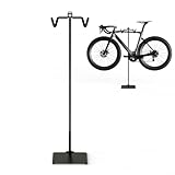 Rcool Carbon Steel Bike Stand,Adjustable 24-51in,Home Garage Parking Rack,Stable Anti-Slip,Durable Install,Frame Protection,Space-Saving，Black