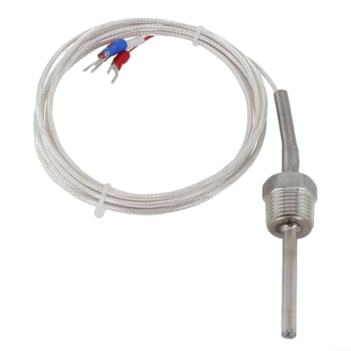 Pt100 Sensor de temperatura de acero inoxidable 304, L 50 mm, rosca PT NPT 1/2