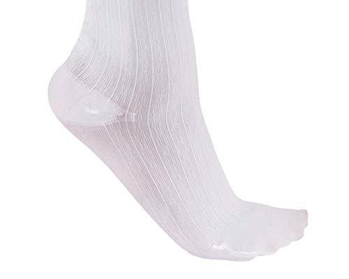 Image of JOBST soSoft Knee High Closed Toe Ribbed Brocade Compression Stockings, High Quality, Breathable, Extra Soft Legwear for Tired and Heavy Legs, Compression Class- 8-15