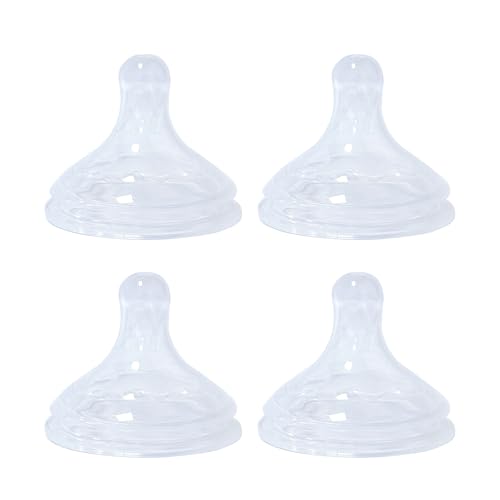 Silicone Baby Nipple for Dr Brown's Natural Flow Level 3 Wide-Neck Baby Bottles, Soft Bottle Nipples for Baby 6m+, Fast Flow, 6 Count