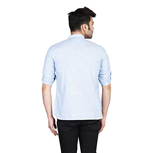 Image of TAHVO Men's Casual Cotton Kurta Shirt, Short Kurta