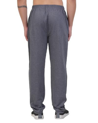Image of RUGAN Men's Cotton Track Pants Regular Fit | Sports Gym Joggers Lower with Dual Zipper Pockets