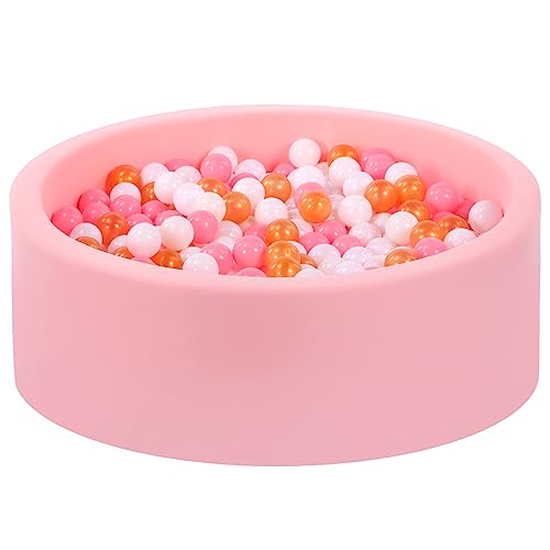 Image of Foam Ball Pit for Toddlers, Large Baby Ball Pit for Babies with Soft Memory Sponge, Indoor Outdoor Baby Playpen, Kids Play Ball Pool, Gift Toys for Infants Boys and Girls (Pink, NO Balls)