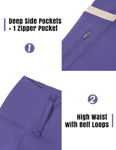 FitsT4 Sports Girls Riding Pants Full Seat High Waist Equest...