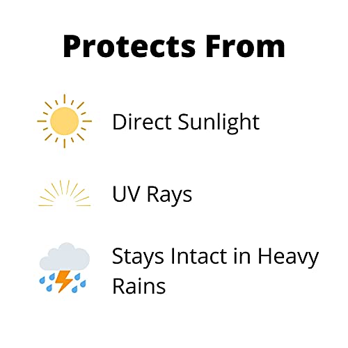 Voosoto Pigeon Nets for Balconies (7 x 12 Ft - White) Anti Bird Pigeons Control Net, Heavy Duty HDPE Mesh Net for Balconies, Installation Kit Included