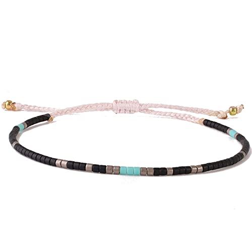Image of KELITCH Boho Women Crystal Shell Beaded Friendship Bracelets Handmade Strand Bracelet Bangles Jewelry