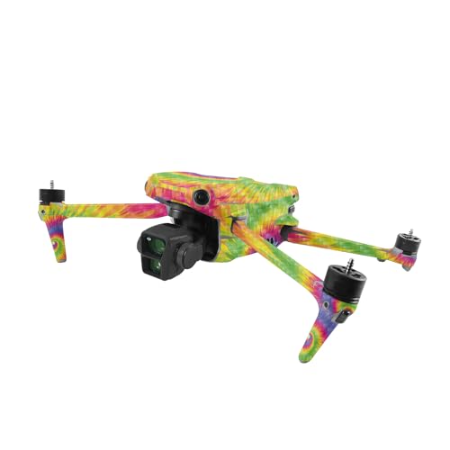 Image of MightySkins Carbon Fiber Skin Compatible with DJI Air 3 - Vibrant Tie Dye | Protective, Durable Textured Carbon Fiber Finish | Easy to Apply