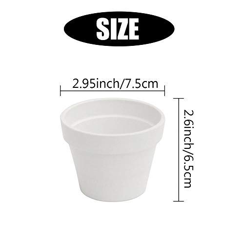 40 Pcs Terracotta Pot Clay Pots 2.9'' Clay Ceramic Pottery Planter Cactus Flower Pots Succulent Pot Drainage Hole- Great For Plants,Crafts,Wedding Favor Indoor/Outdoor Plant Crafts #TOP1