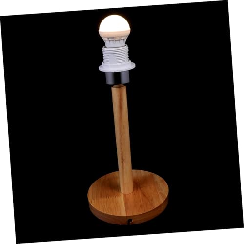 Socle de Lampe en Bois E27 Élégant Accessoire Finition Premium