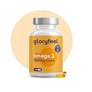 Omega 3 Visolie 1000mg – 400 capsules (13 maanden vooraad) – kwalitatieve & essentiële omega 3 vetzuren 180mg EPA + 120mg DHA – uit duurzame visserij, laboratorium getest en geproduceerd in Duitsland