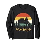 Retro Motorrad T-Shirt - Vintage Sidecar Motorrad Langarmshirt