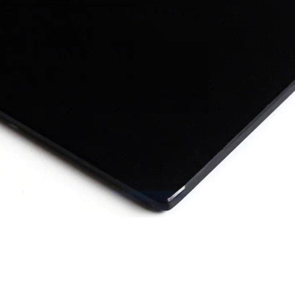 Glasplatte TERRY 60x60cm schwarz 8mm Gehärtetes Glas Scheibe Bodenplatte Glasscheibe
